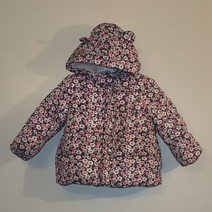 Carters 18 Months Toddler Floral Hooded Puffer Jacket